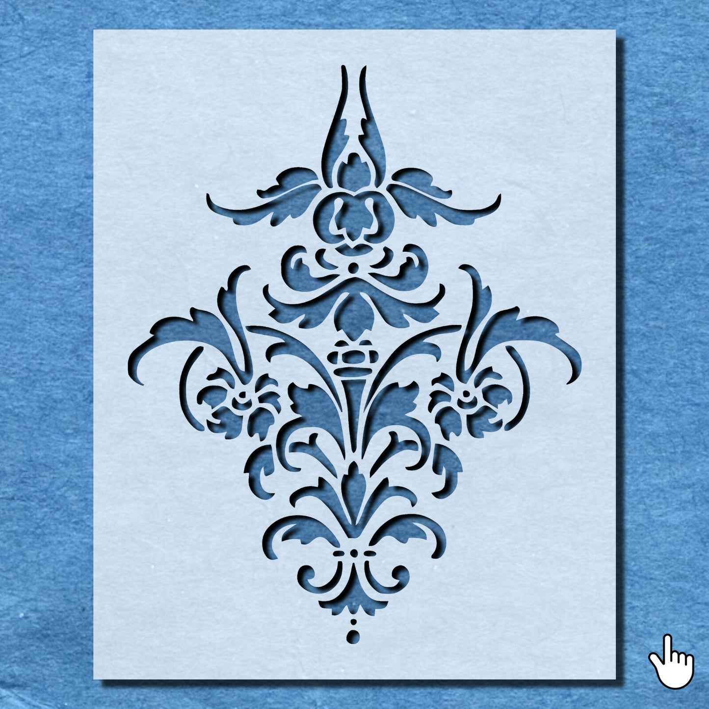 STENCIL DAMASK PATTERN VINTAGE SHABBY CHIC MYLAR WALL ART 11 CRAFT AIRBRUSH