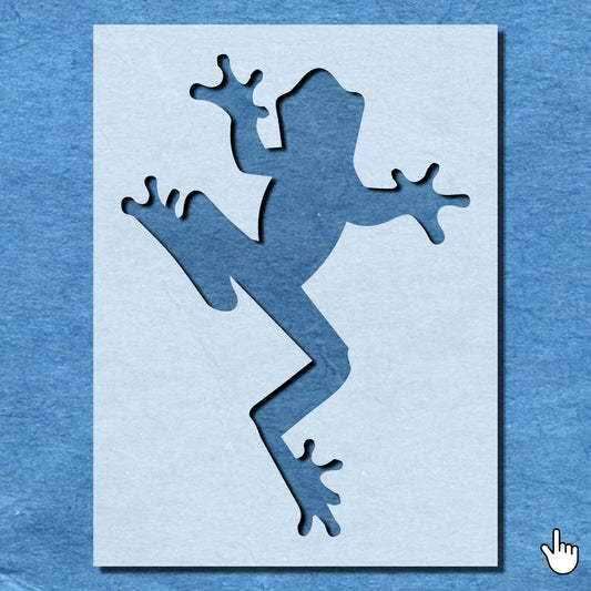 STENCIL FROG AMPHIBIAN ANIMAL MYLAR  PAINTING WALL ART  CRAFTS  AIRBRUSH