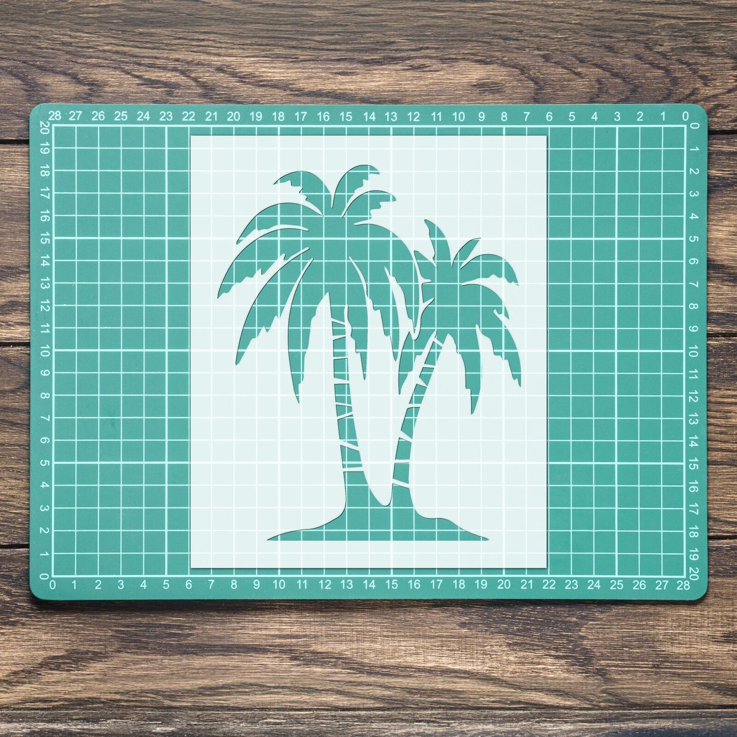 STENCIL PALM TREE EXOTIC PLANT MYLAR  PAINTING WALL ART CRAFTS  THREE  AIRBRUSH