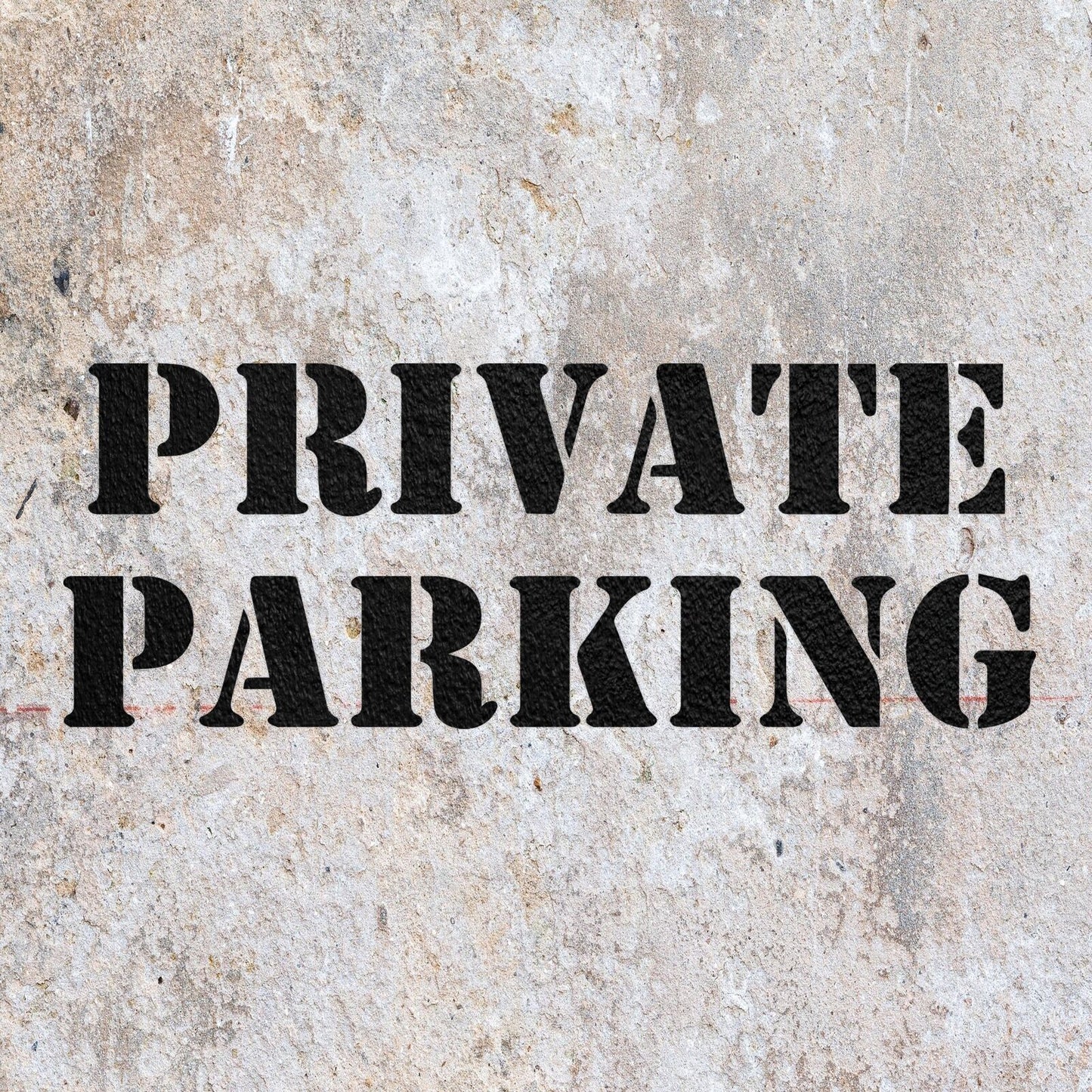 STENCIL PRIVATE PARKING CAR ROAD SIGN MYLAR PAINTING WALL ART CRAFTS  AIRBRUSH