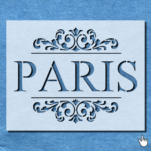 STENCIL PARIS DAMASK VINTAGE QUOTE MYLAR  PAINTING WALL ART CRAFTS   AIRBRUSH