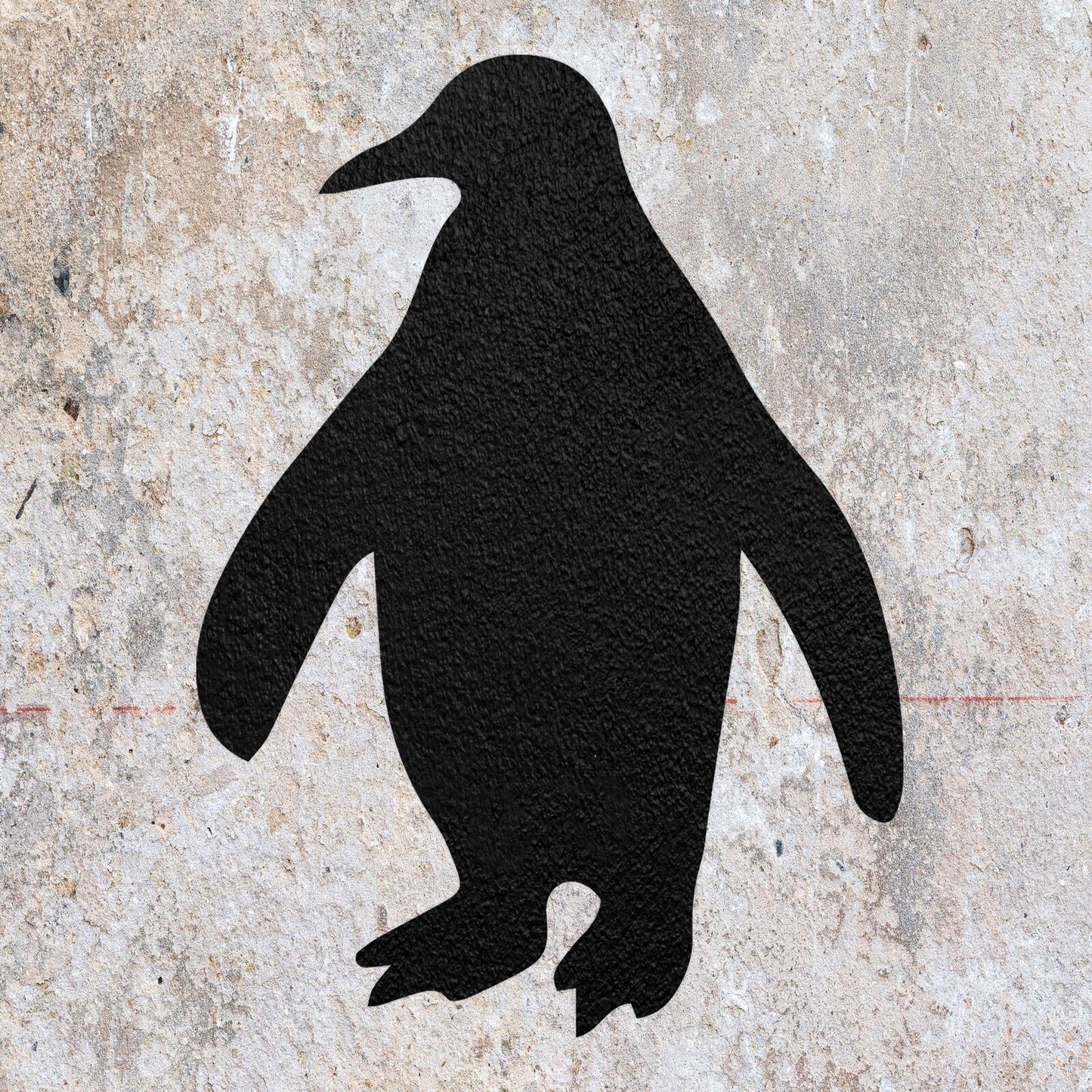 STENCIL PENGUIN CUTE WINTER ANIMAL MYLAR  PAINTING WALL ART CRAFTS   AIRBRUSH