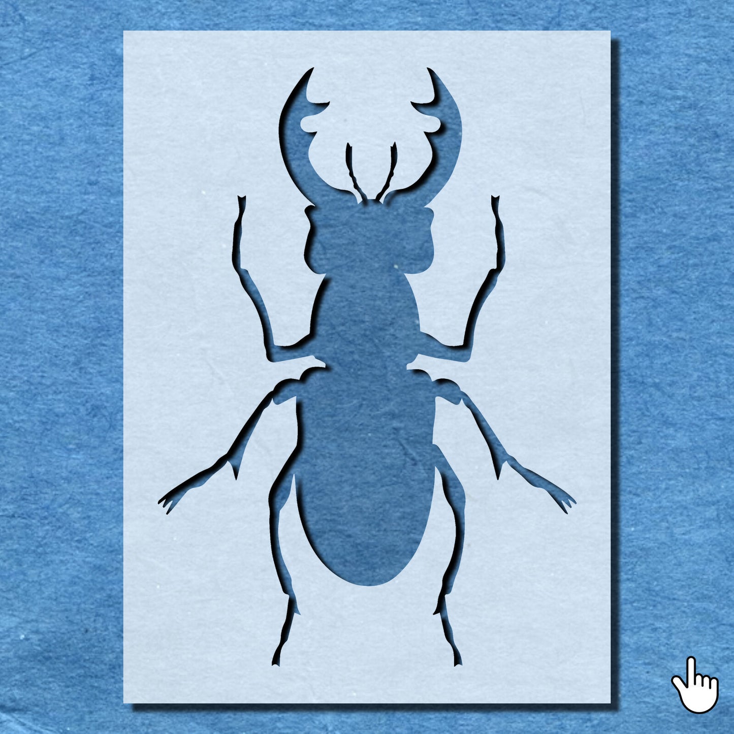 STENCIL STAG BEETLE BUG MYLAR  PAINTING WALL ART  2 CRAFTS  AIRBRUSH