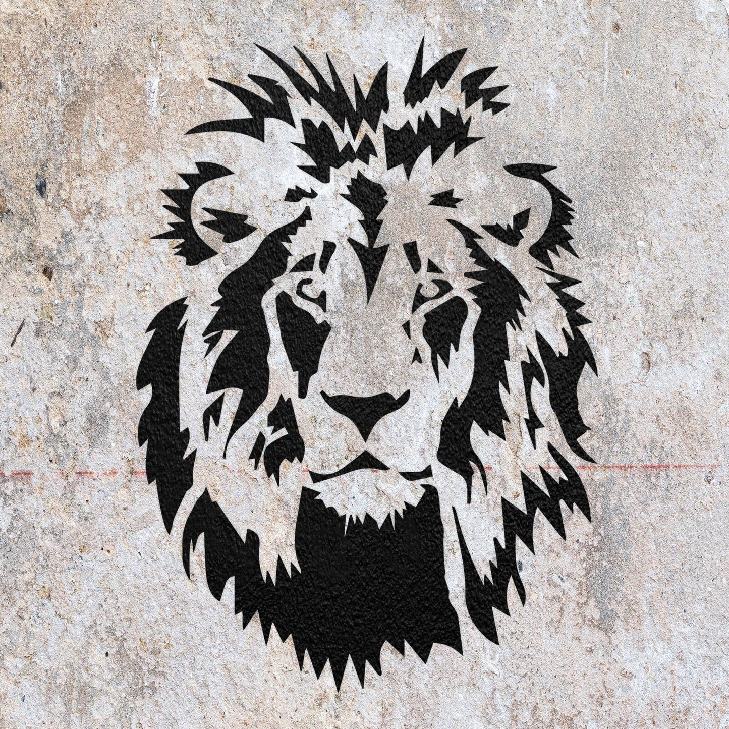 STENCIL LION ANIMAL MYLAR  PAINTING WALL ART  CRAFTS  AIRBRUSH