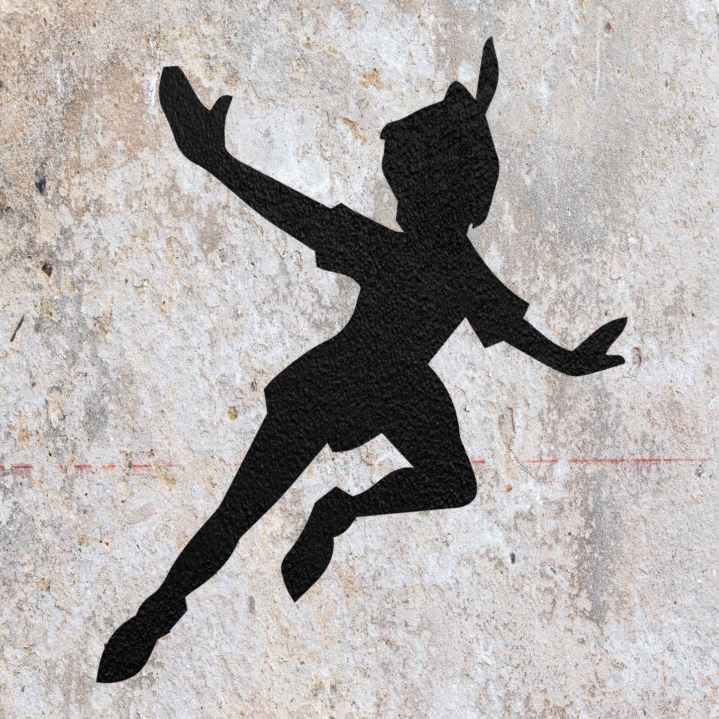 STENCIL PETER PAN FLYING CHARACTOR MYLAR  PAINTING WALL ART CRAFTS   AIRBRUSH