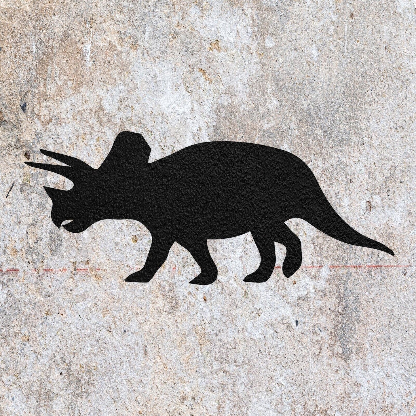 STENCIL TRICERATOPS DINOSAUR SHAPE MYLAR PAINTING WALL ART CRAFTS AIRBRUSH