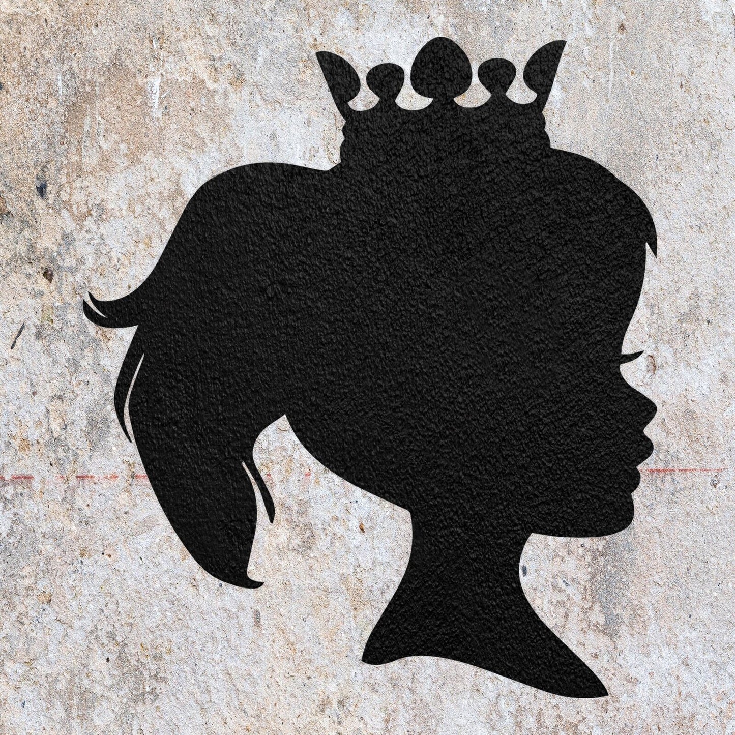 STENCIL PRINCESS HEAD BEAUTIFUL CROWN MYLAR PAINTING WALL ART CRAFTS 1 AIRBRUSH