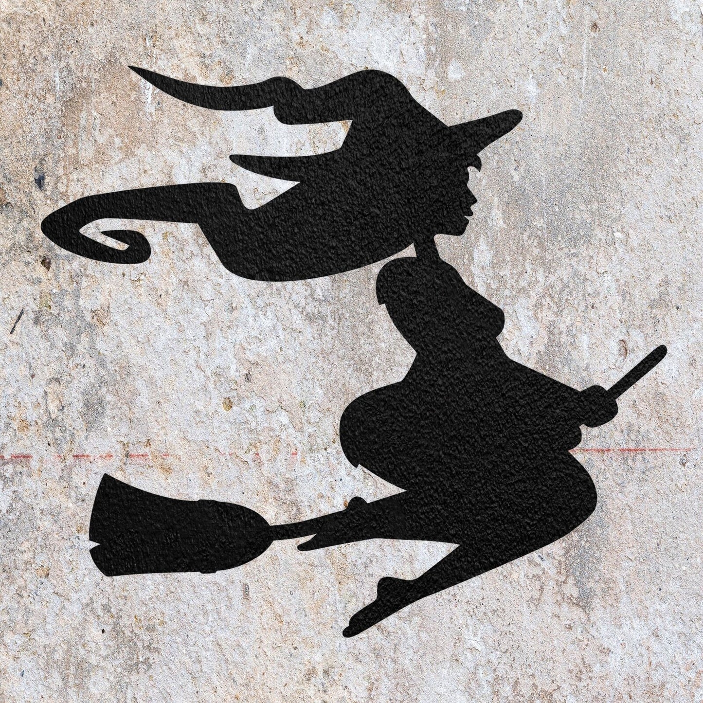 STENCIL WITCH HALLOWEEN MYLAR  PAINTING WALL ART  5 CRAFTS  AIRBRUSH