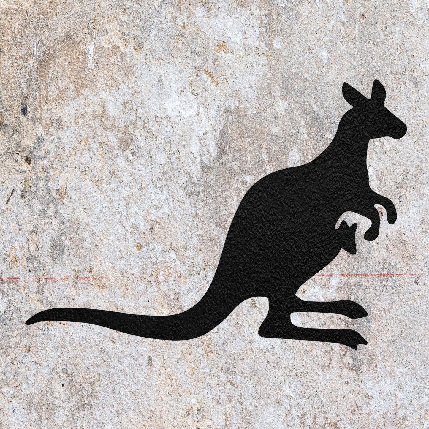 STENCIL KANGAROO AUSTRALIAN ANIMAL MYLAR  PAINTING WALL ART CRAFTS  2  AIRBRUSH