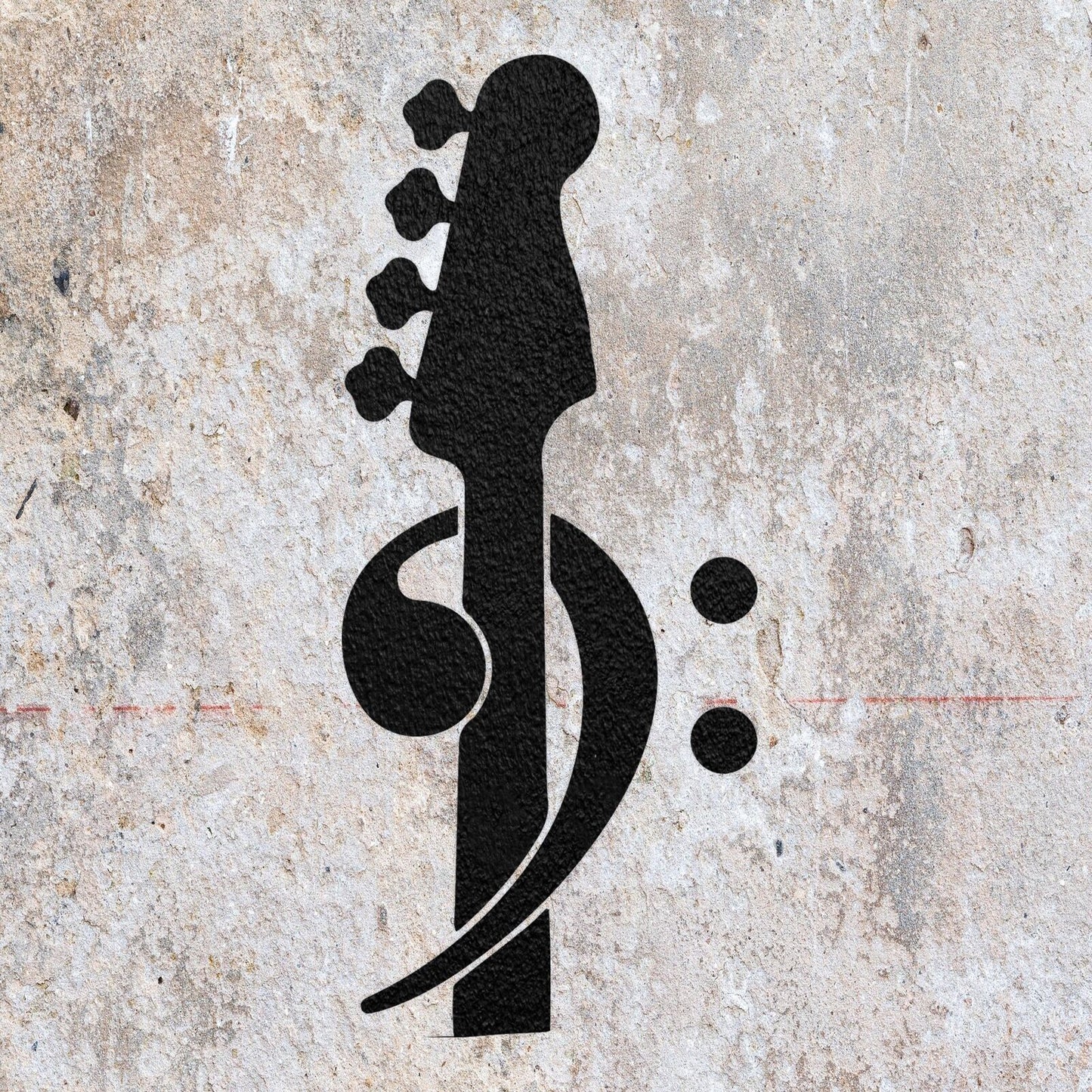 STENCIL GUITAR MUSIC NOTE FLOWER PATTERN MYLAR WALL ART CRAFT  AIRBRUSH