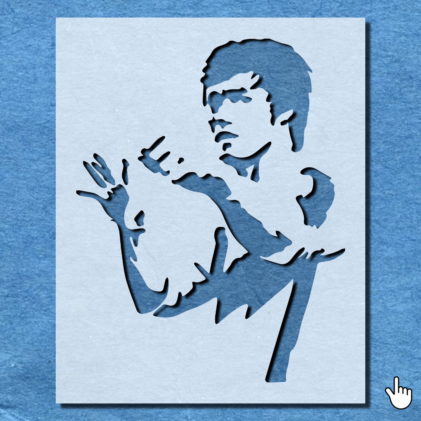 STENCIL BRUCE LEE FIGHTING MARTIAL ARTS MYLAR PAINTING WALL ART CRAFT  AIRBRUSH