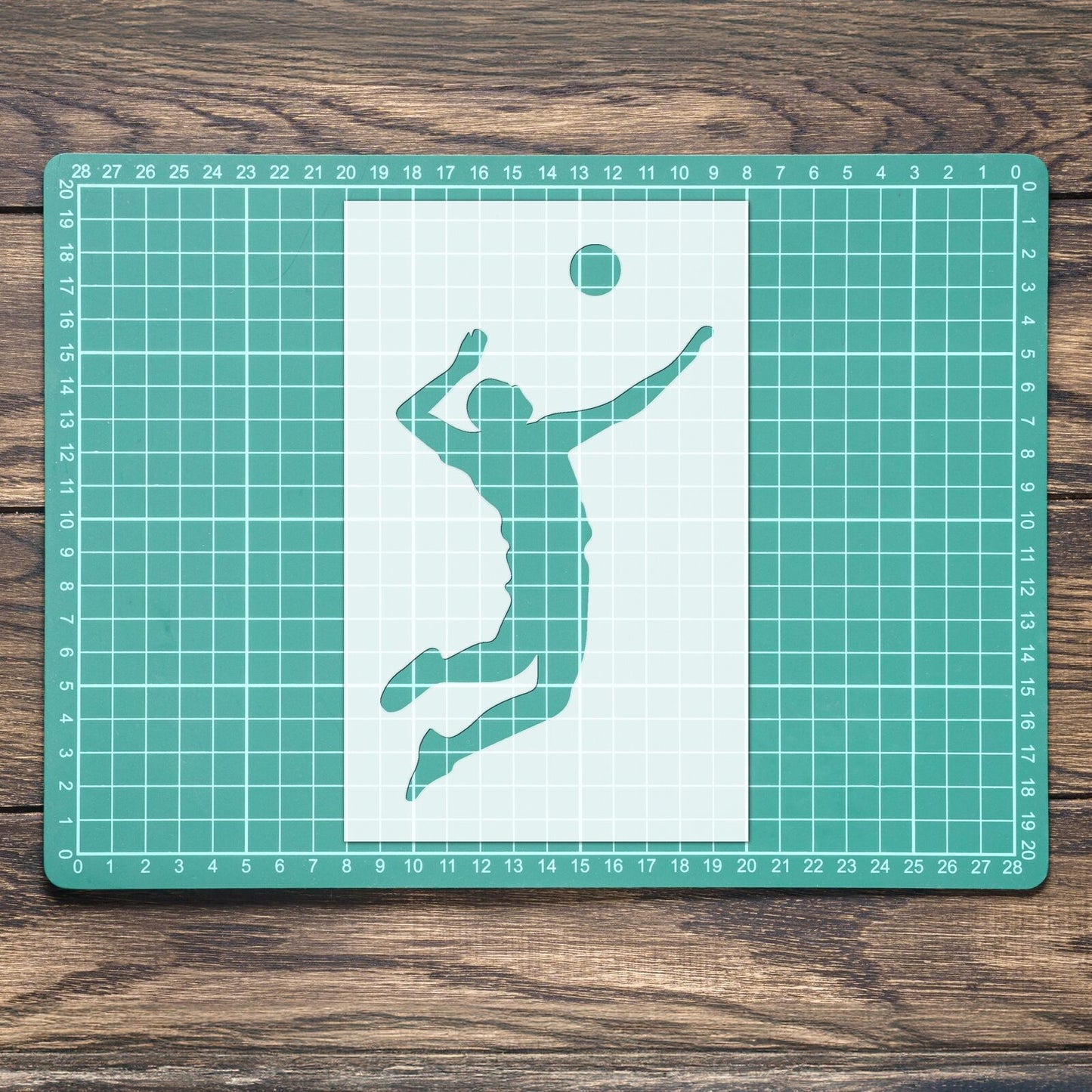 STENCIL VOLLEYBALL PLAYER BEACH SPORT MYLAR PAINTING WALL ART CRAFTS 3 AIRBRUSH