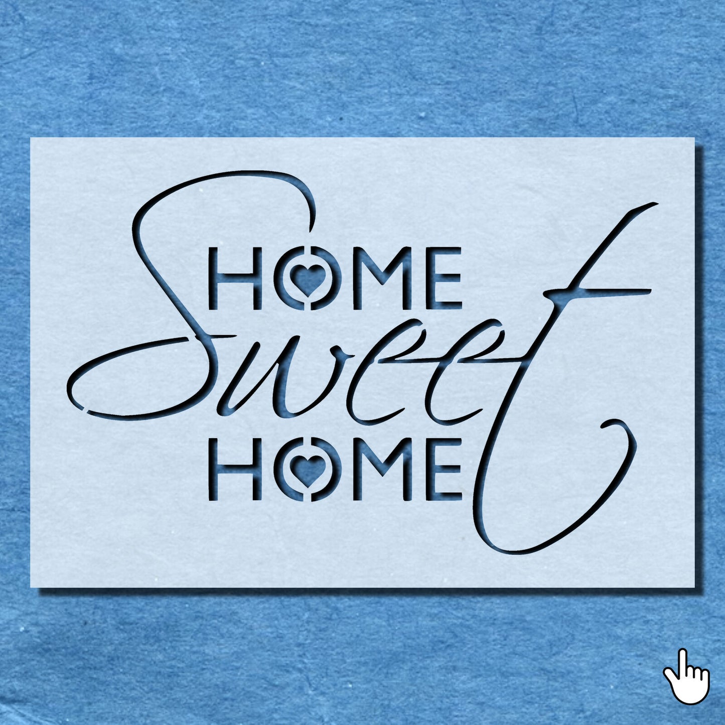 STENCIL HOME SWEET HOME VINTAGE SHABBY CHI MYLAR PAINTING ART CRAFTS AIRBRUSH