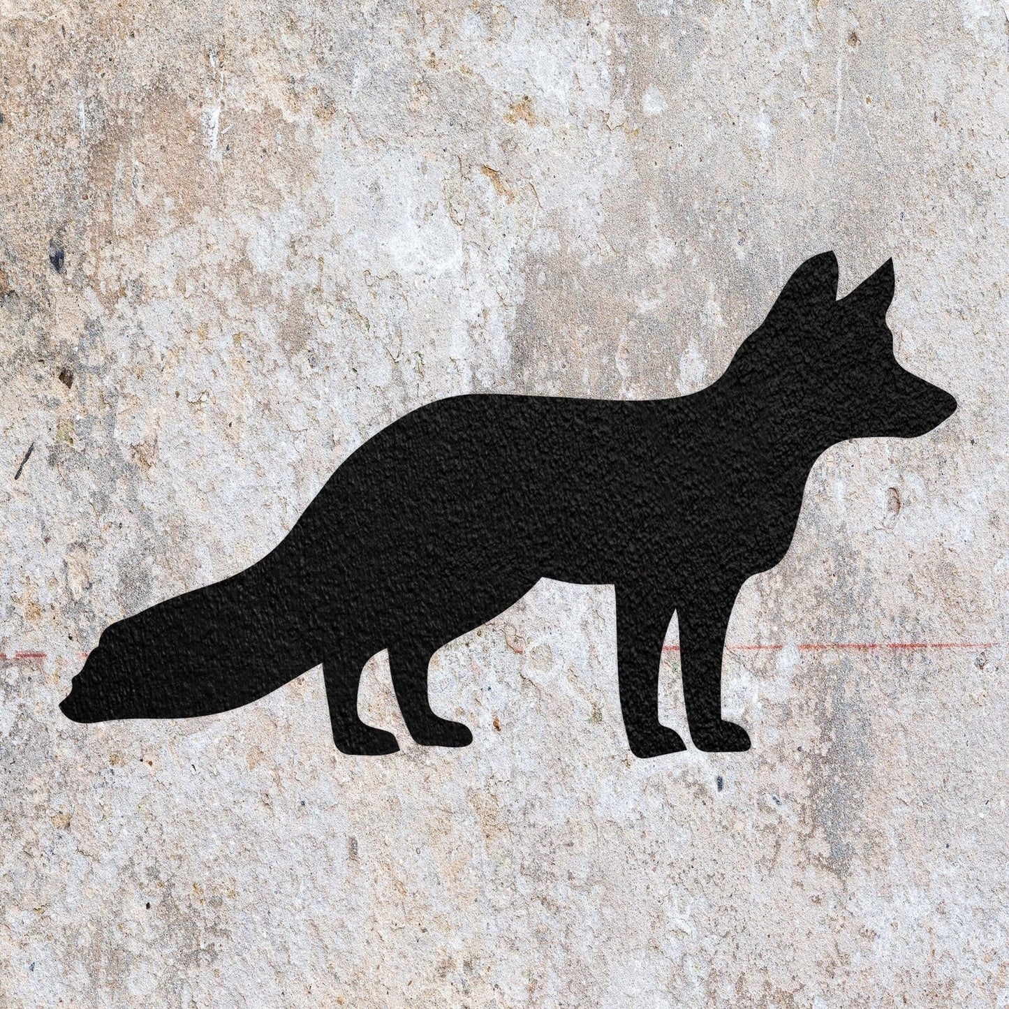 STENCIL FOX WILD ANIMAL STANDING MYLAR  PAINTING WALL ART CRAFTS  2  AIRBRUSH