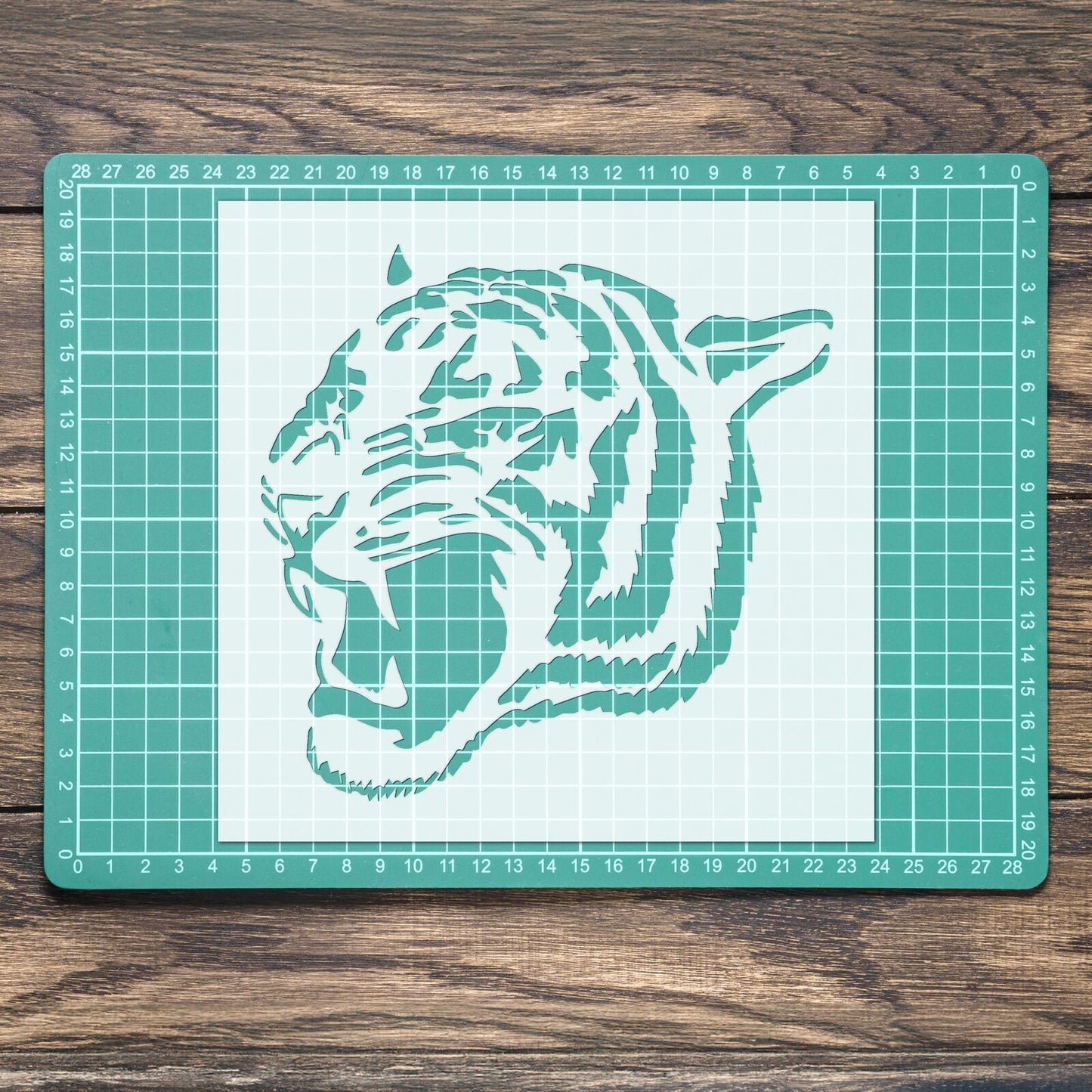 STENCIL TIGER HEAD MYLAR  PAINTING WALL ART  CRAFTS  AIRBRUSH