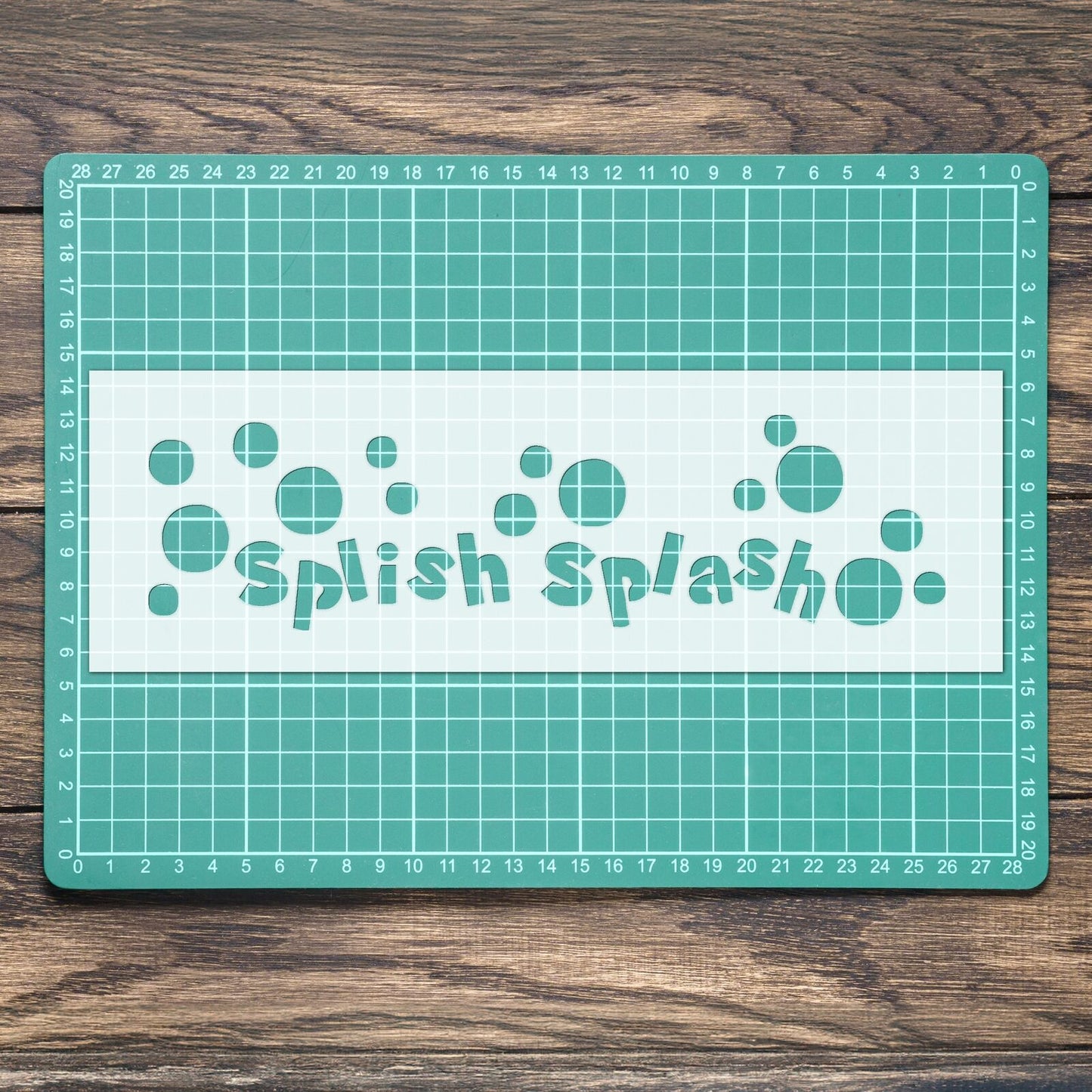 STENCIL SPLISH SPLASH BATHROOM WALL ART MYLAR PAINTING  QUOTE CRAFTS  AIRBRUSH