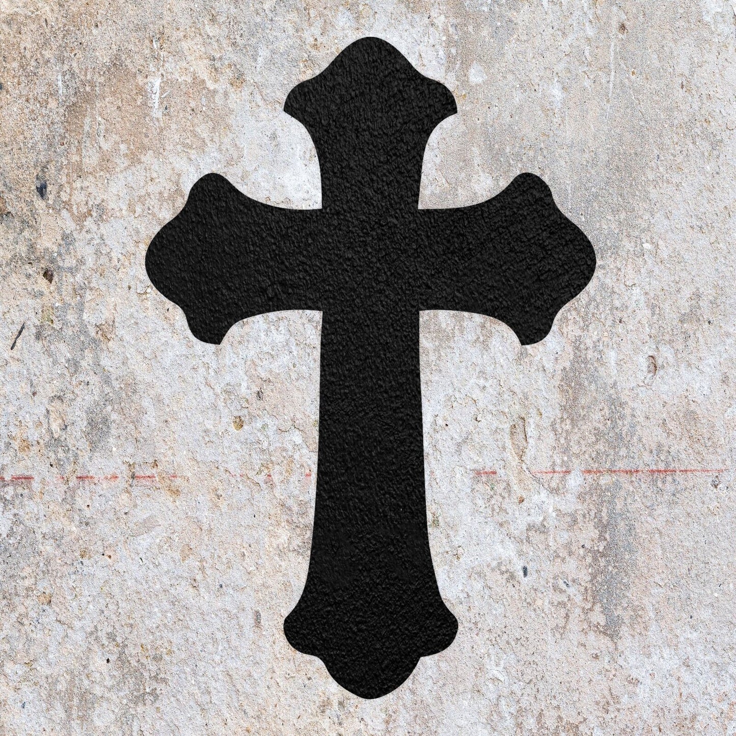 STENCIL CROSS CRUCIFIX CHRIST HOLLY JESUS WALL ART 2 MYLAR CRAFT AIRBRUSH