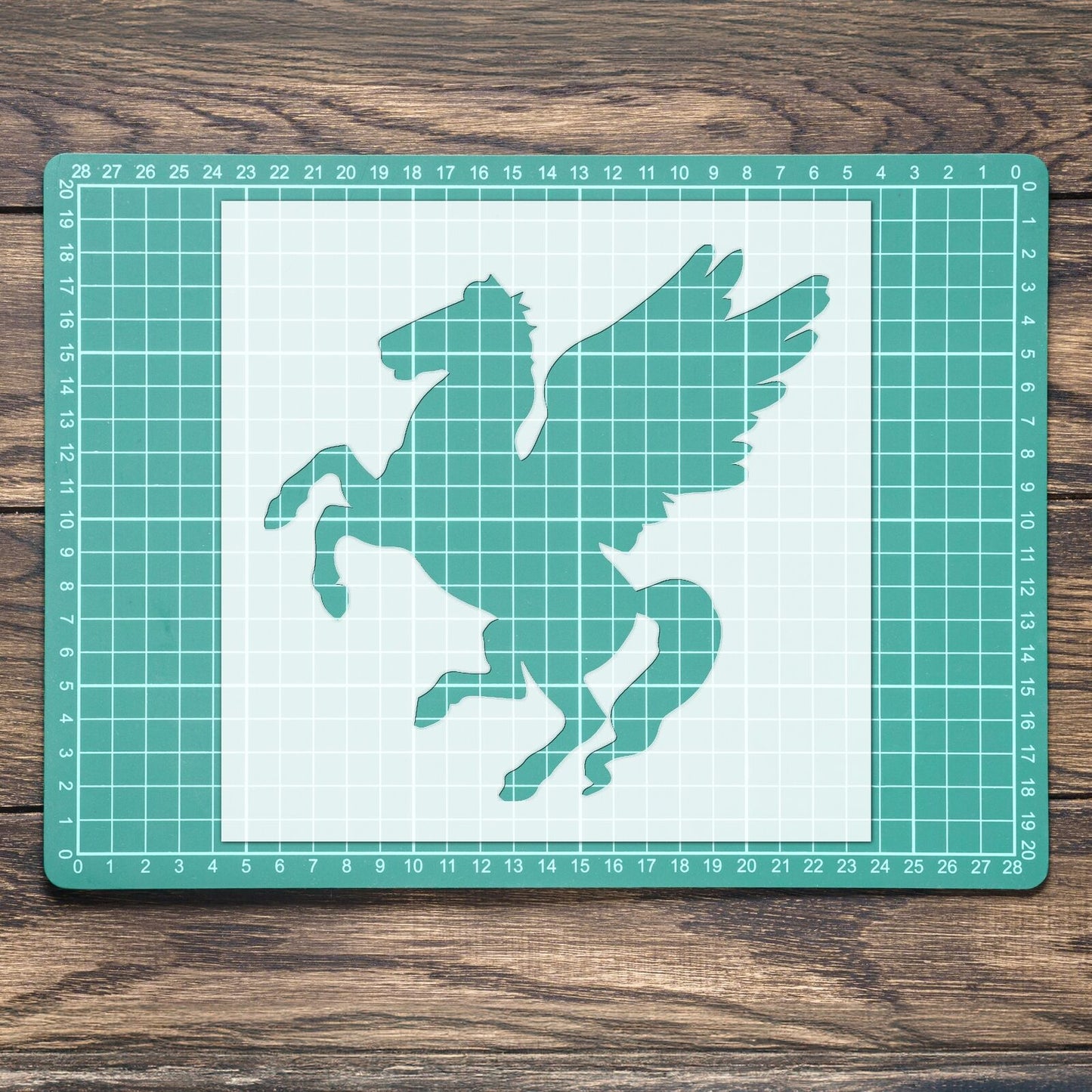 STENCIL PEGASUS HORSE MYTHICAL CREATURE MYLAR PAINTING WALL ART CRAFT  AIRBRUSH