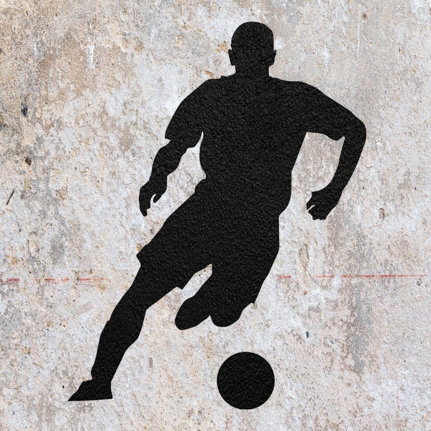 STENCIL FOOTBALL PLAYER RUNNING SPORTS MYLAR PAINTING WALL ART CRAFTS AIRBRUSH