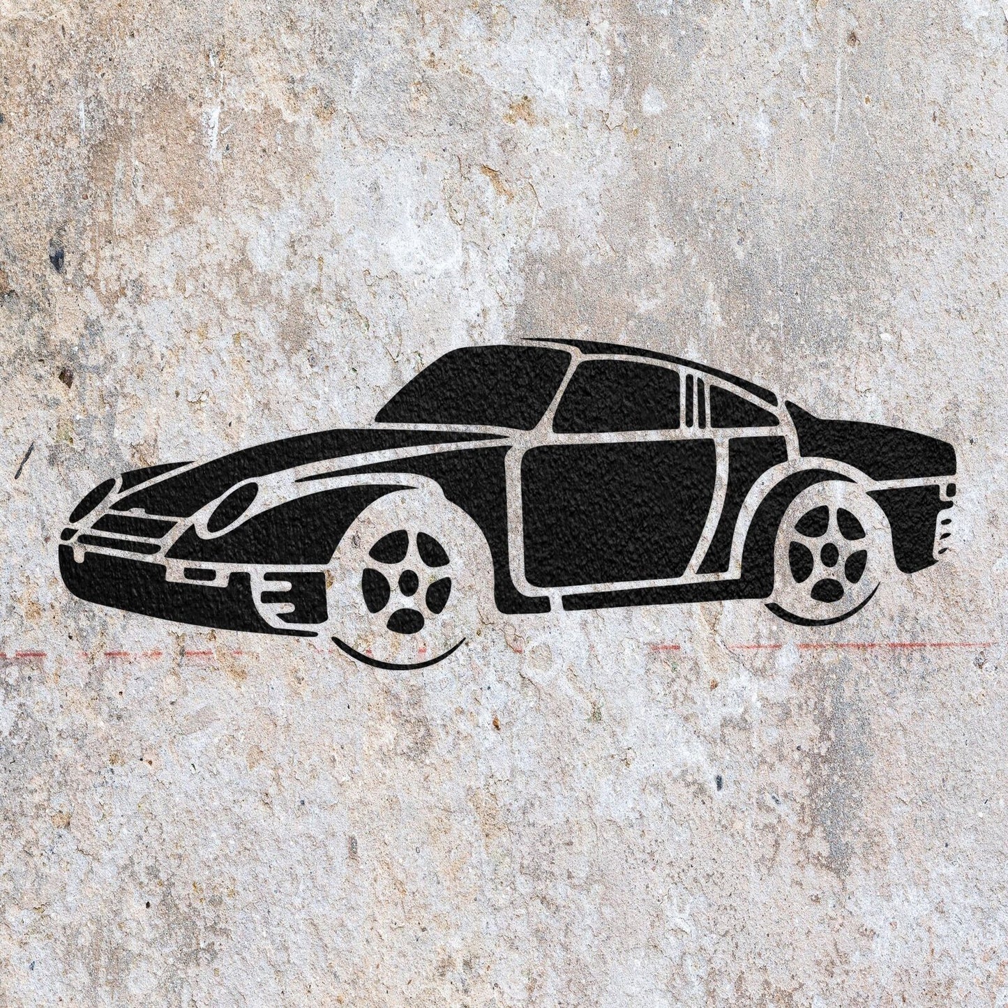 STENCIL PORSCHE CLASSIC SPORTS CAR MYLAR  PAINTING WALL ART CRAFTS   AIRBRUSH