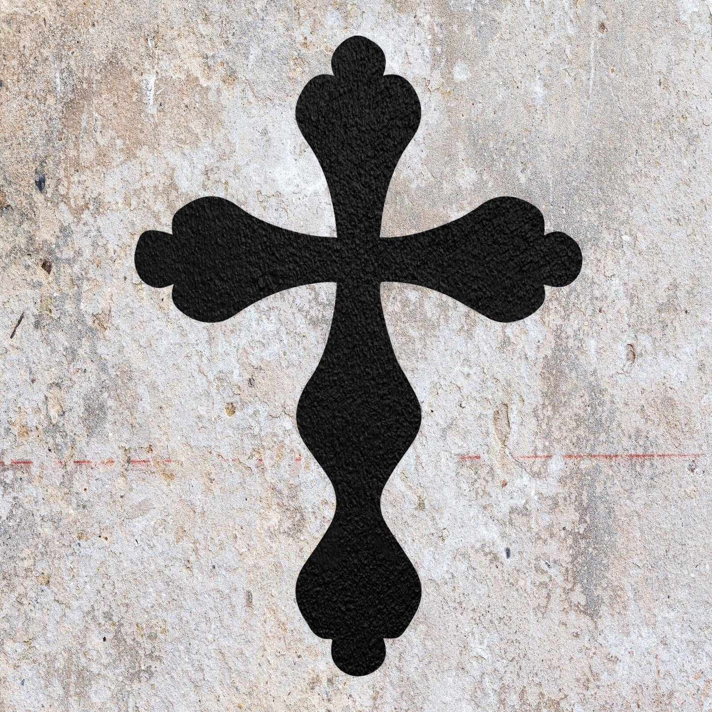 STENCIL CROSS CRUCIFIX CHRIST HOLLY JESUS WALL ART 5 MYLAR CRAFT AIRBRUSH