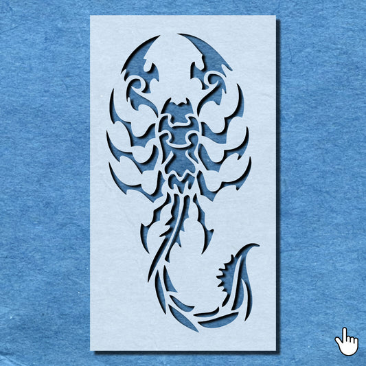 STENCIL SCORPION MYLAR  PAINTING WALL ART  2 CRAFTS  AIRBRUSH