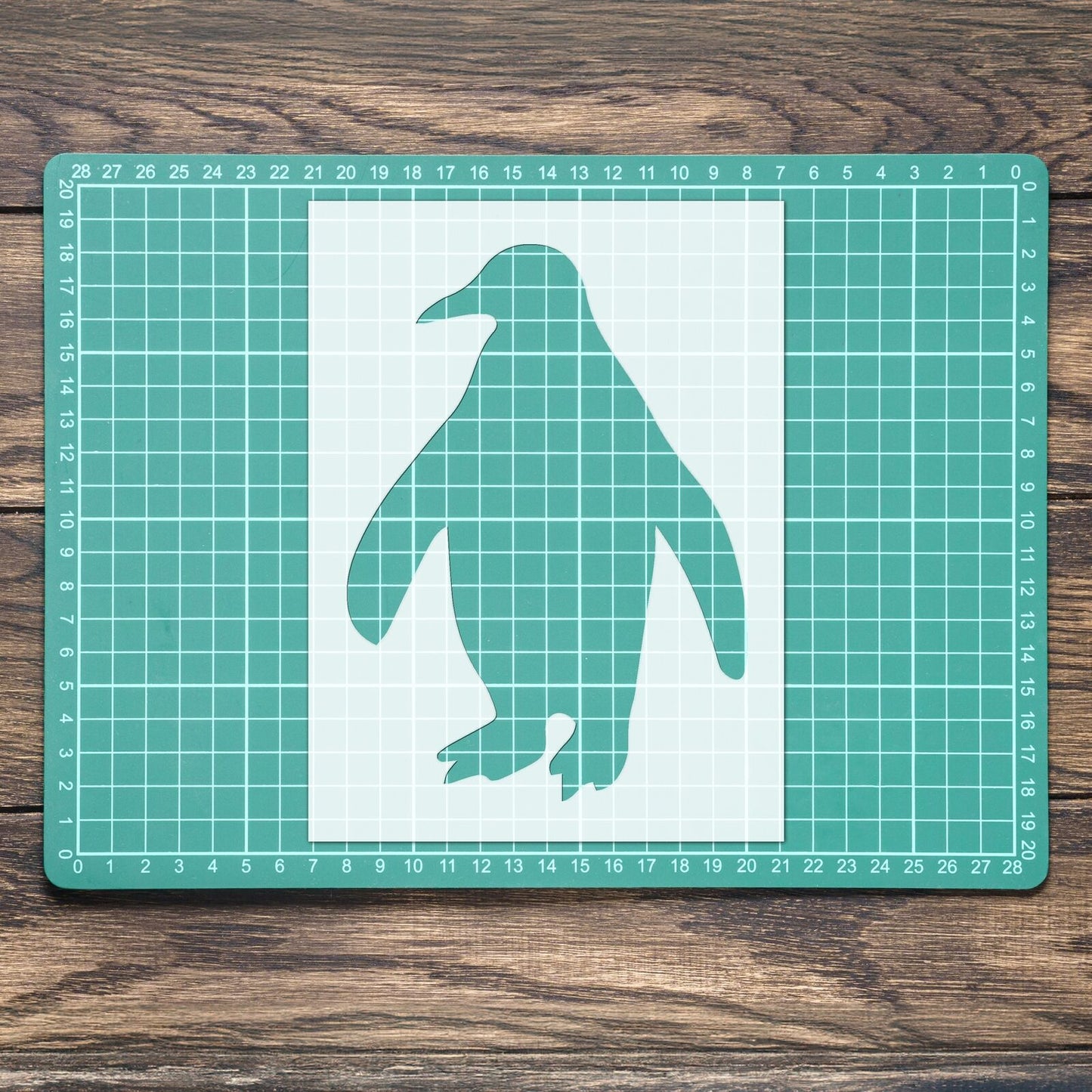 STENCIL PENGUIN CUTE WINTER ANIMAL MYLAR  PAINTING WALL ART CRAFTS   AIRBRUSH