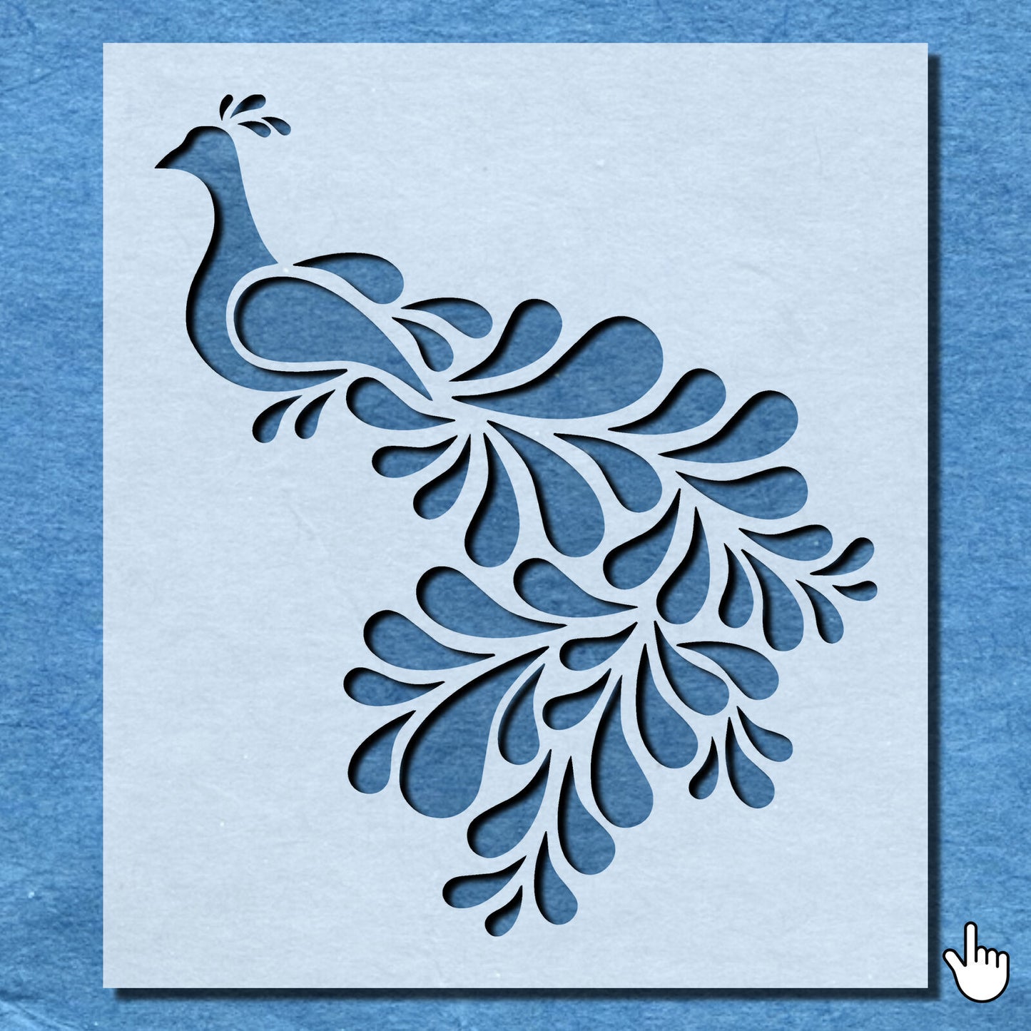 STENCIL PEACOCK BIRD MYLAR  PAINTING WALL ART  CRAFTS  AIRBRUSH