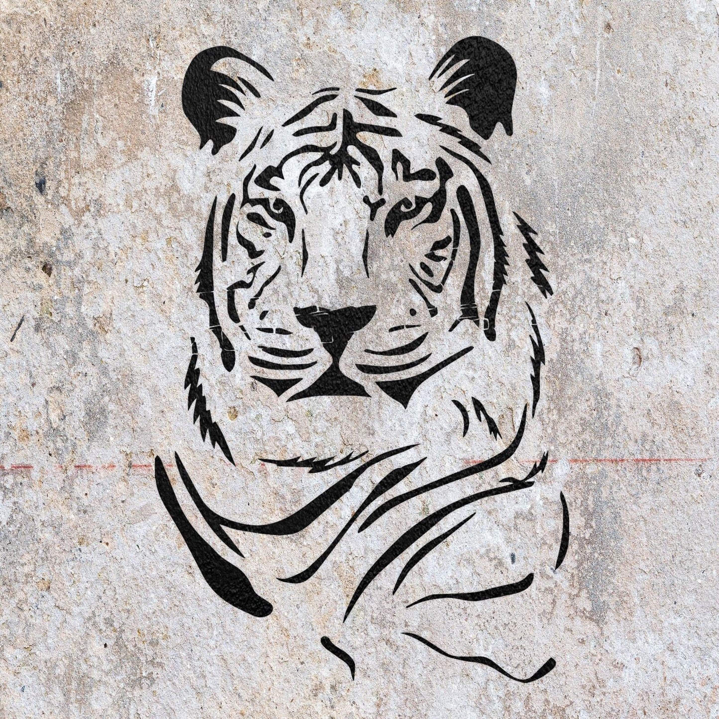 STENCIL TIGER ANIMAL FACE  PAINTING WALL  2 MYLAR ART CRAFTS  AIRBRUSH