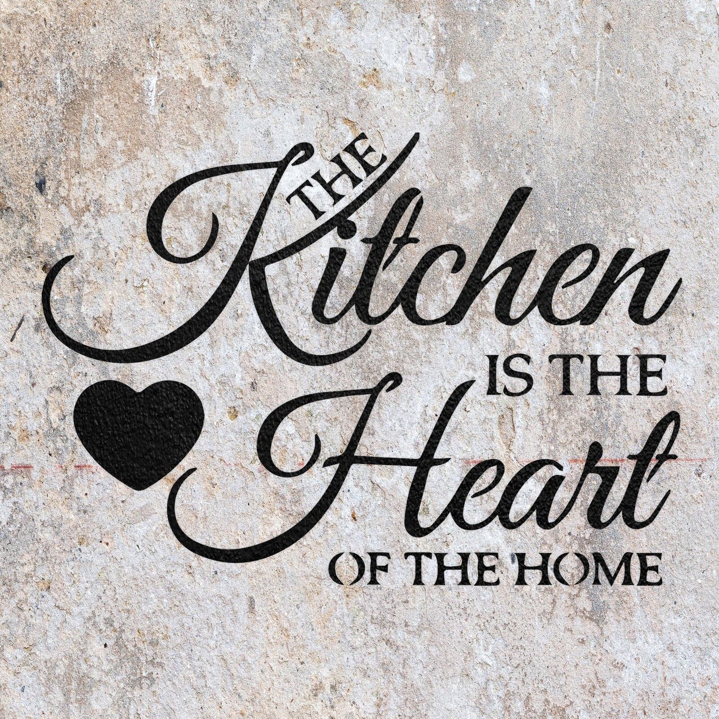 STENCIL THE KITCHEN IS THE HEART OF THE HOME MYLAR WALL ART CRAFT AIRBRUSH