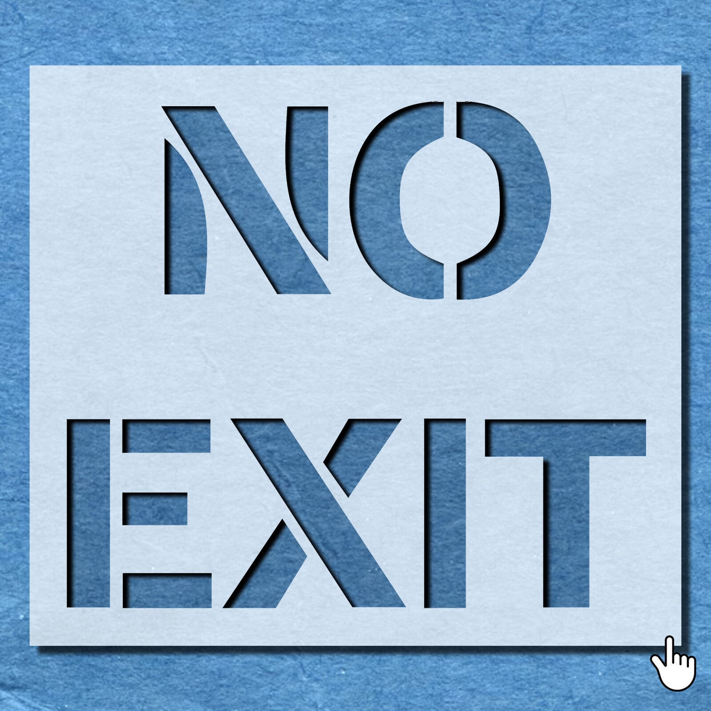 STENCIL NO EXIT ROAD CAR TRAFFIC SIGN MYLAR PAINTING WALL ART CRAFTS  AIRBRUSH