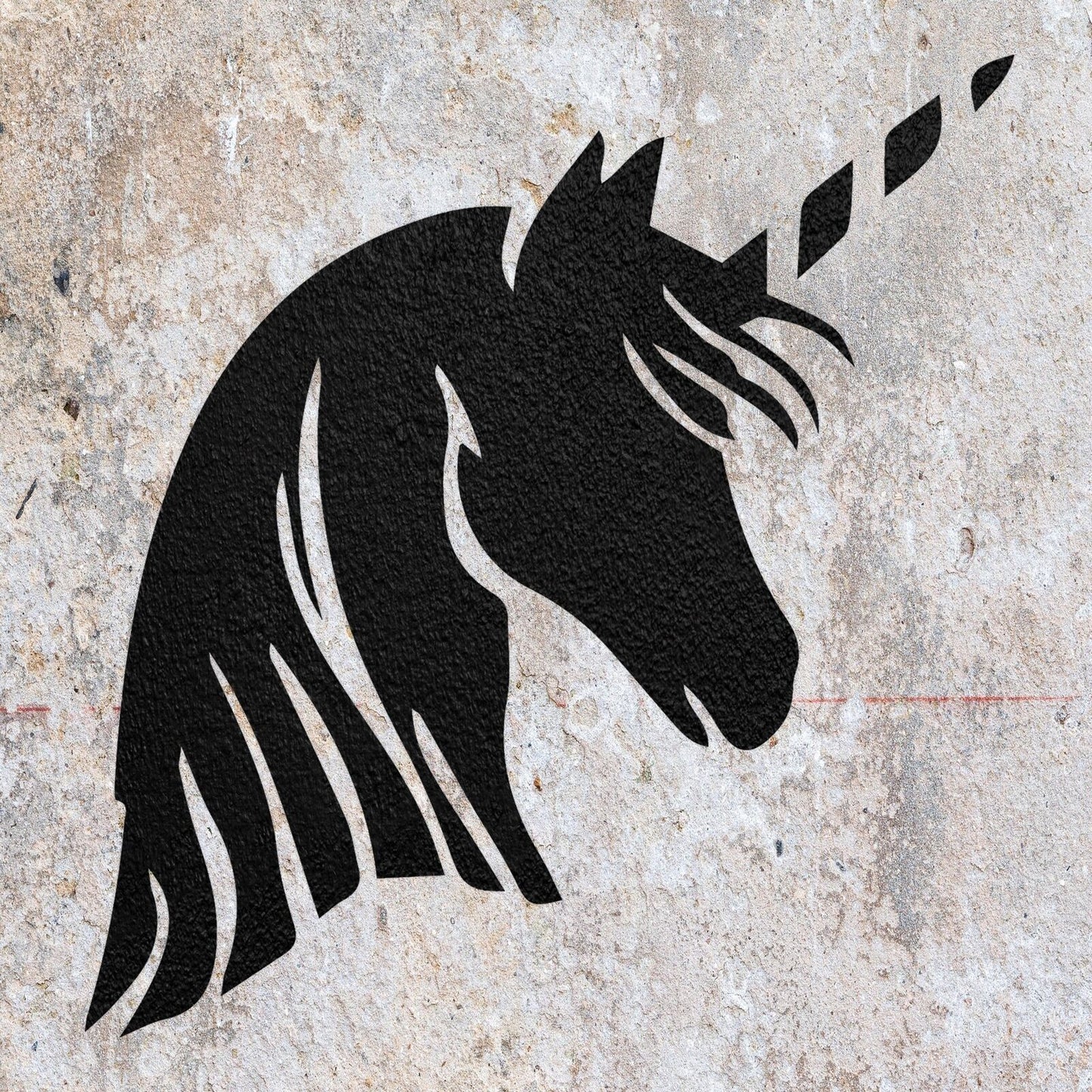 STENCIL UNICORN MYSTICAL ANIMAL HEAD MYLAR  PAINTING WALL ART CRAFTS   AIRBRUSH