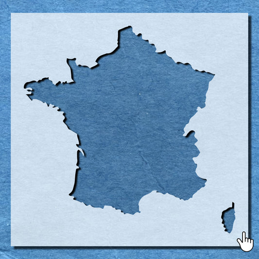 STENCIL FRANCE FRENCH MAP COUNTRY FLAG MYLAR PAINTING WALL ART CRAFTS  AIRBRUSH