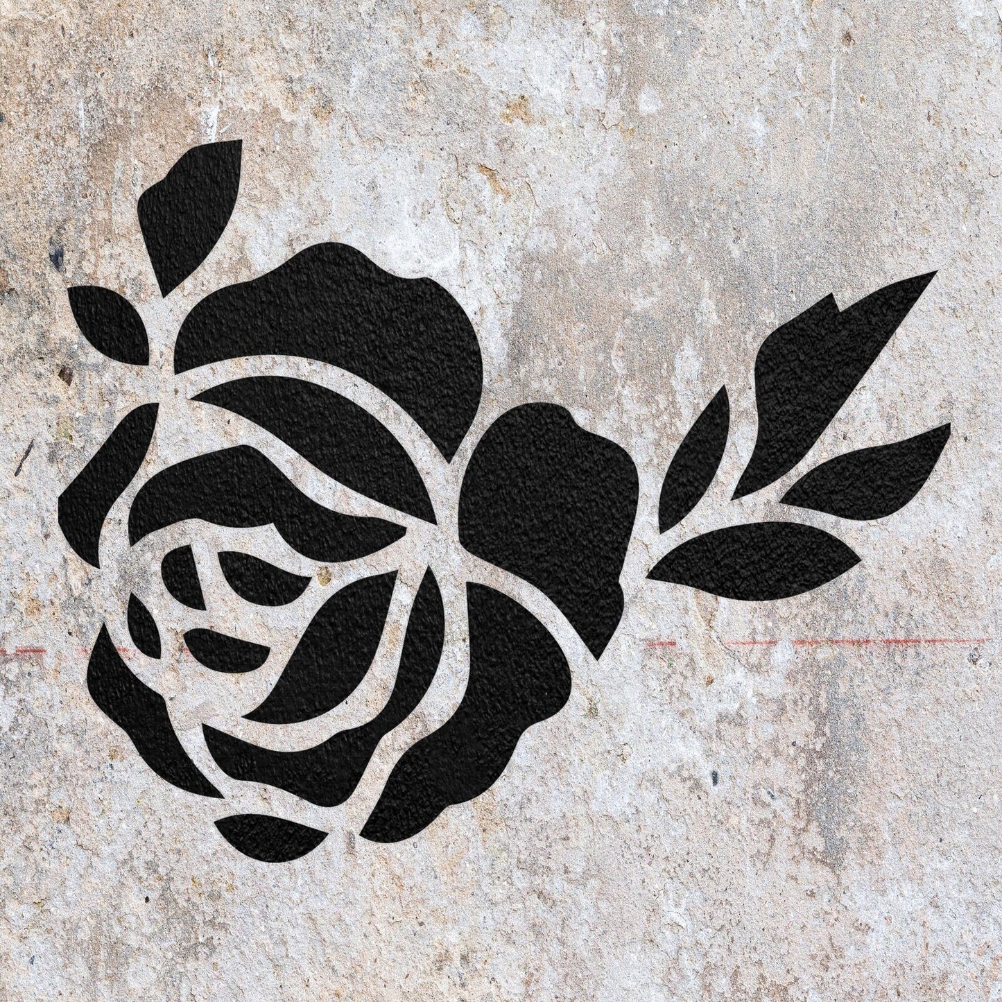 STENCIL ROSE FLOWER PLANT MYLAR PAINTING WALL ART WOOD GLASS CRAFT AIRBRUSH