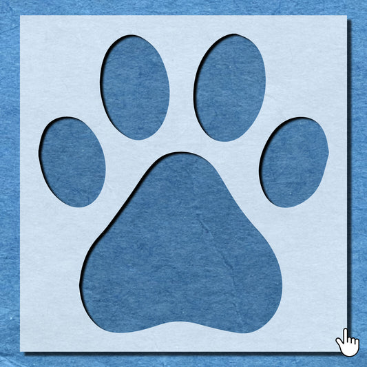 STENCIL DOG CAT ANIMAL PET PAW PRINT MYLAR PAINTING WALL CRAFTS ART AIRBRUSH