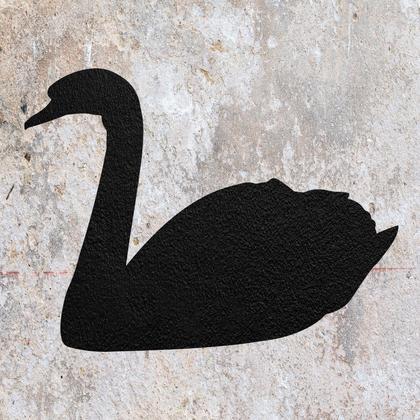 STENCIL SWAN BIRD ANIMAL MYLAR  PAINTING WALL ART  CRAFTS  AIRBRUSH