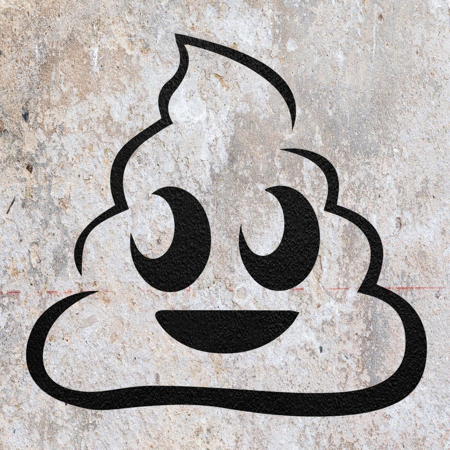 STENCIL CARTOON POO ICON  PAINTING WALL ART  MYLAR CRAFTS  AIRBRUSH