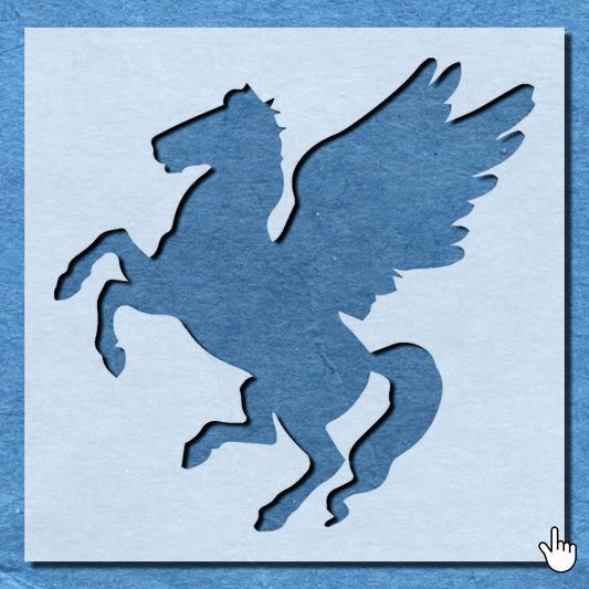 STENCIL PEGASUS HORSE MYTHICAL CREATURE MYLAR PAINTING WALL ART CRAFT  AIRBRUSH