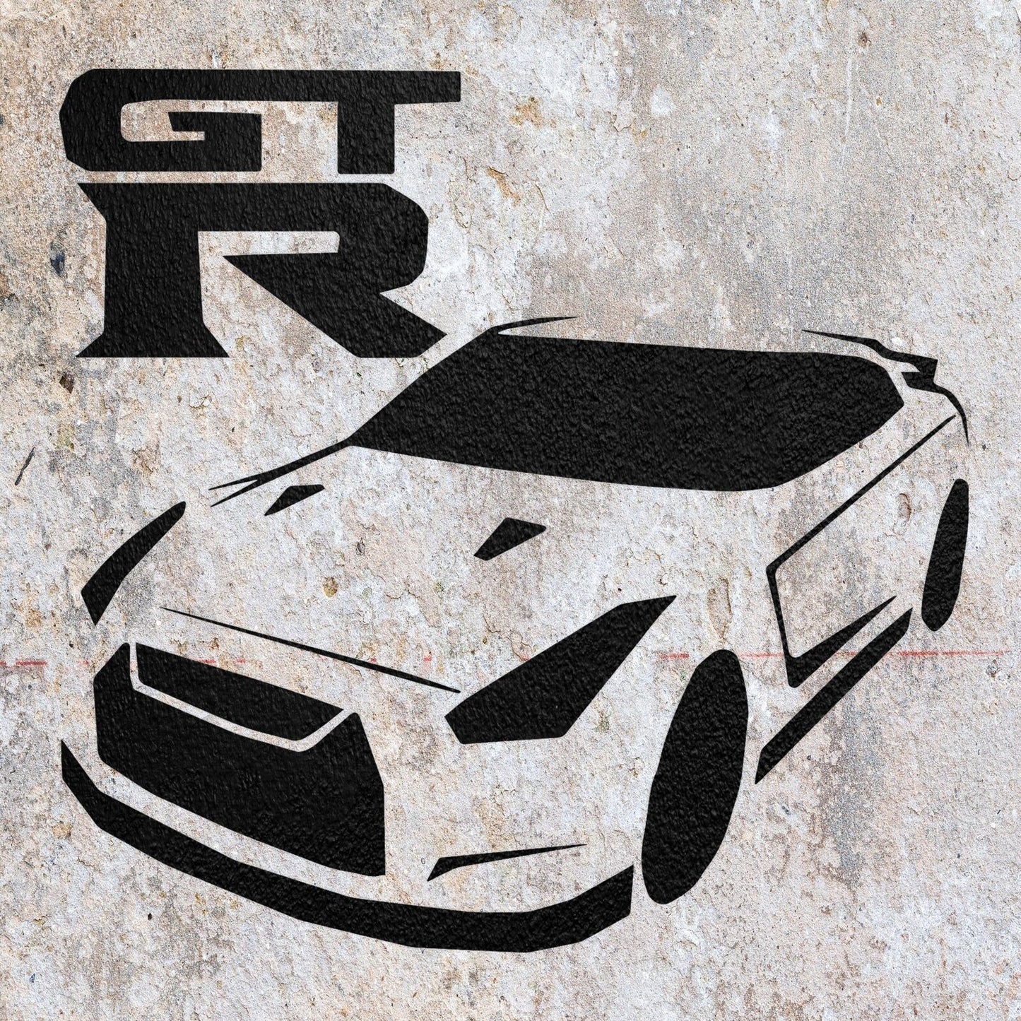 STENCIL NISSAN GTR SPEED RACING CAR MYLAR  PAINTING WALL ART CRAFTS   AIRBRUSH