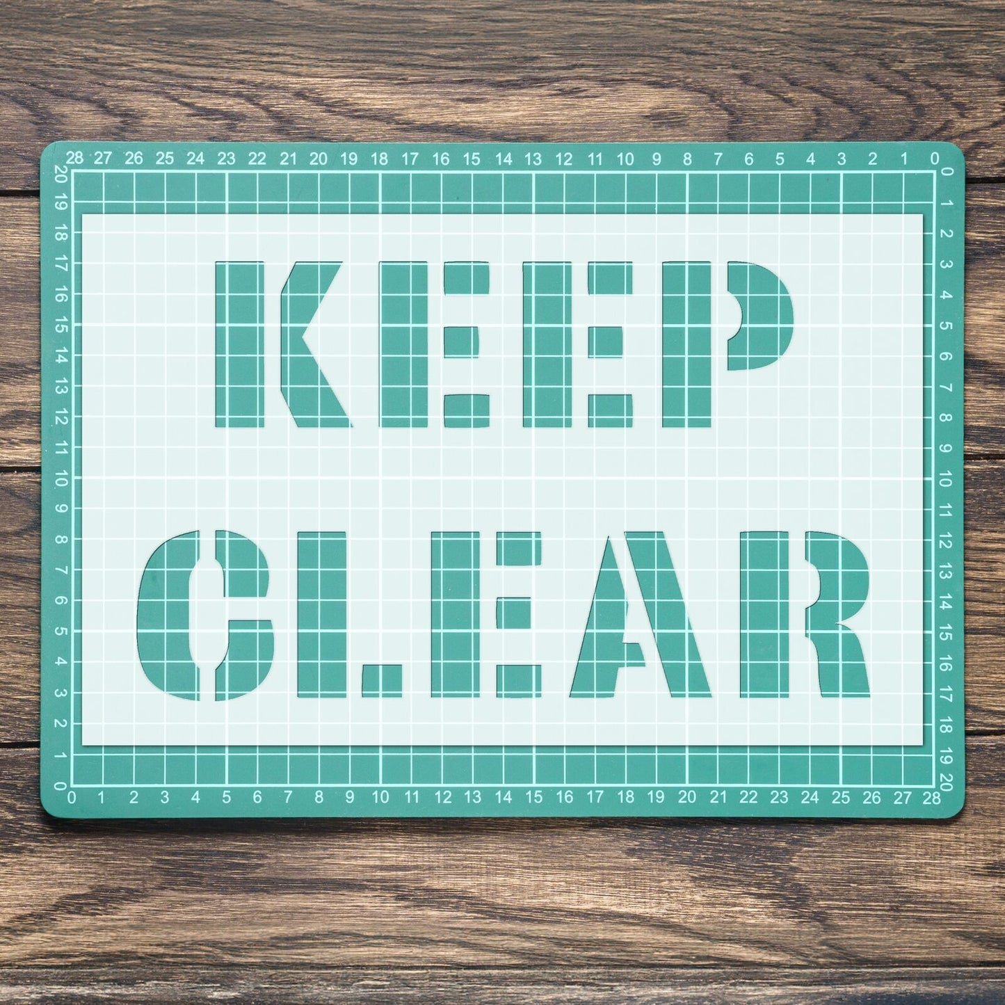 STENCIL KEEP CLEAR ROAD PARKING TRAFFIC MYLAR PAINTING WALL ART CRAFT  AIRBRUSH