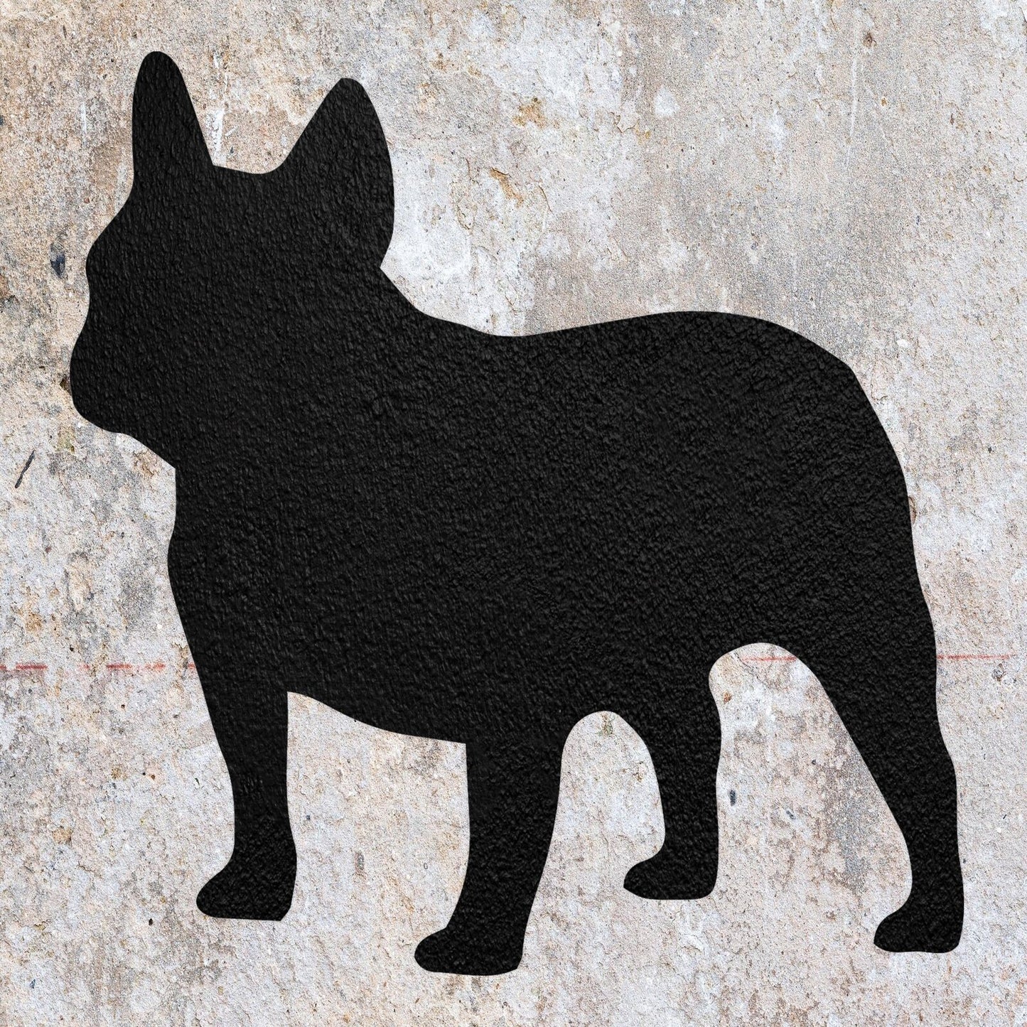 STENCIL FRENCH BULL DOG STOOD MYLAR WALL ART HOME DECOR ART CRAFT AIRBRUSH