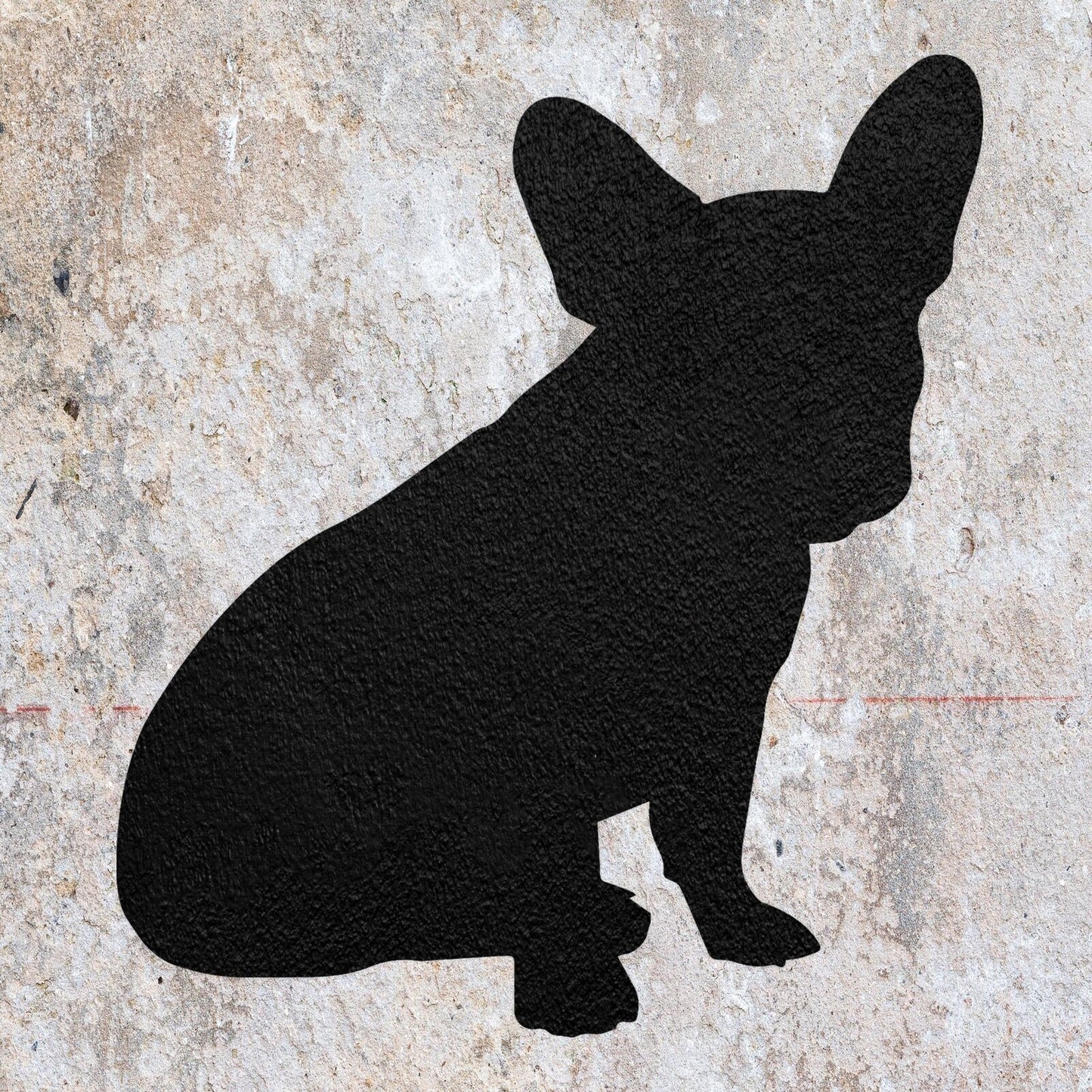 STENCIL FRENCH BULL DOG SAT MYLAR WALL ART HOME DECOR ART CRAFT AIRBRUSH