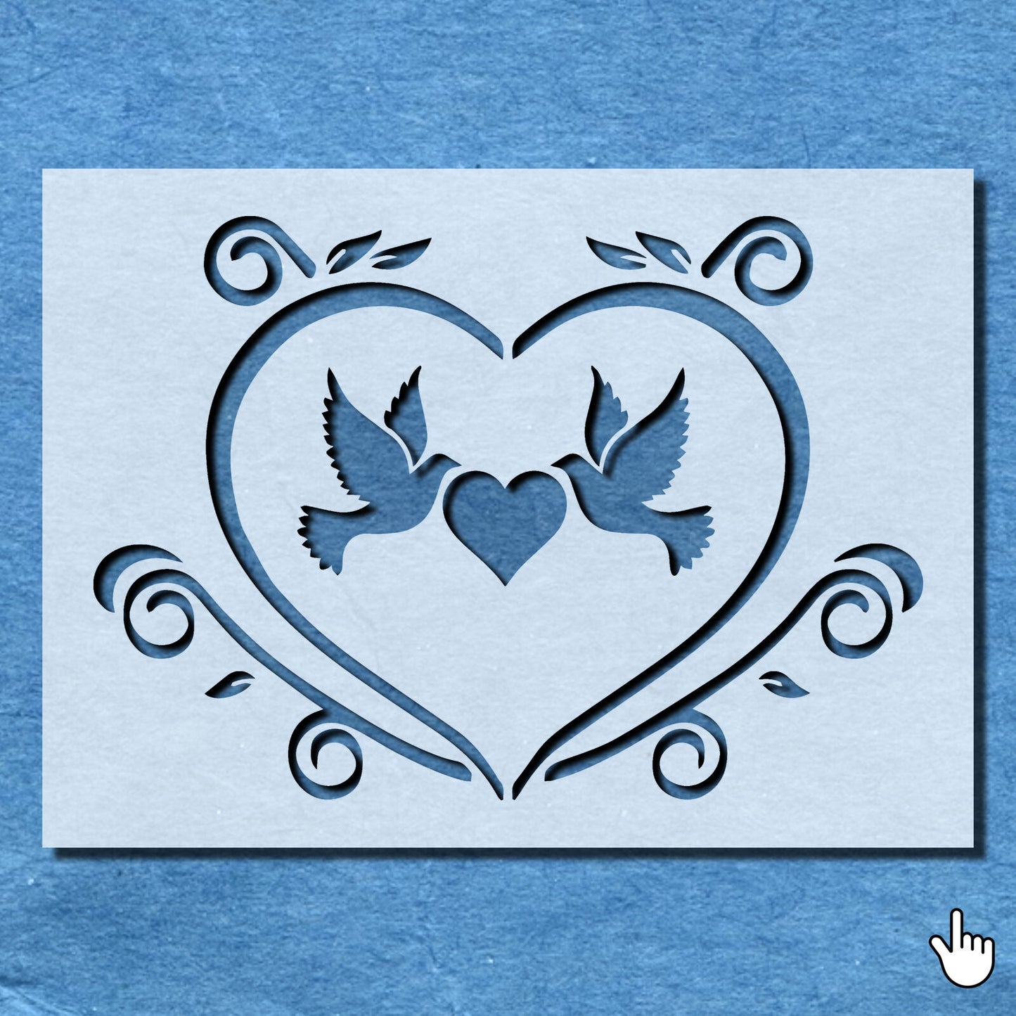 STENCIL VINTAGE DOVE LOVE HEART CUTE MYLAR PAINTING WALL ART CRAFTS 1 AIRBRUSH