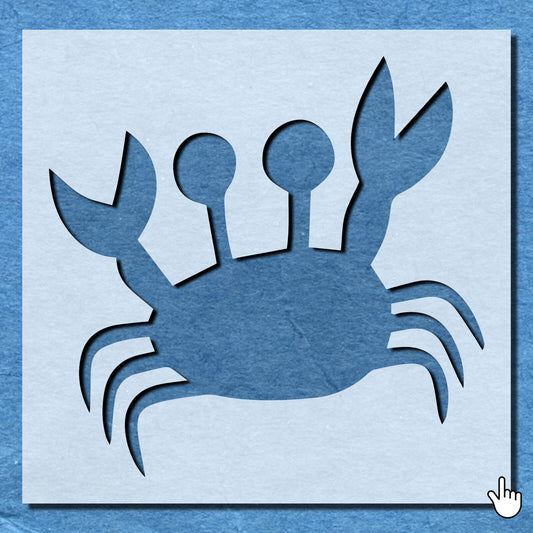 STENCIL CRAB SEA LIFE MYLAR  PAINTING WALL ART  5 CRAFTS  AIRBRUSH