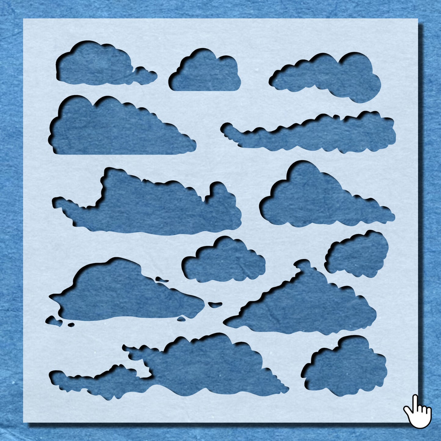 STENCIL CLOUD SKY MYLAR  PAINTING WALL ART  2 CRAFTS  AIRBRUSH