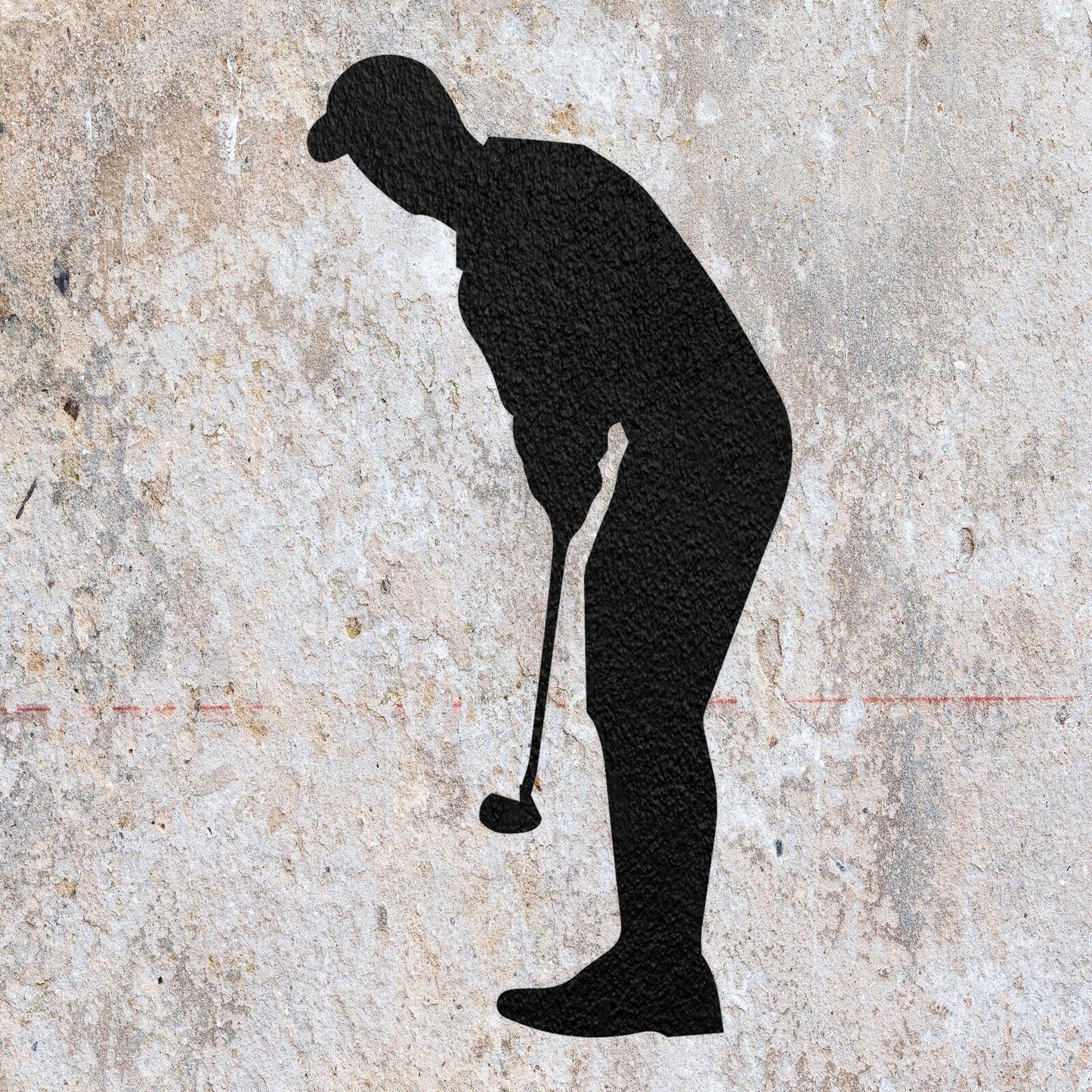 STENCIL GOLFER PUTTING GOLF SPORTS MYLAR  PAINTING WALL ART CRAFTS   AIRBRUSH