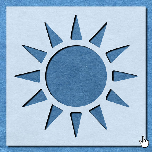 STENCIL SUN SHINE HOT SKY SUNNY SHAPE MYLAR PAINTING WALL ART CRAFTS 2 AIRBRUSH