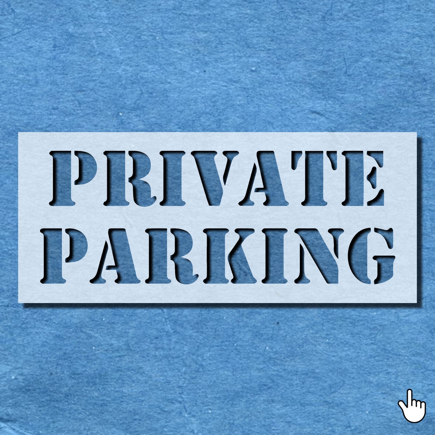 STENCIL PRIVATE PARKING CAR ROAD SIGN MYLAR PAINTING WALL ART CRAFTS  AIRBRUSH