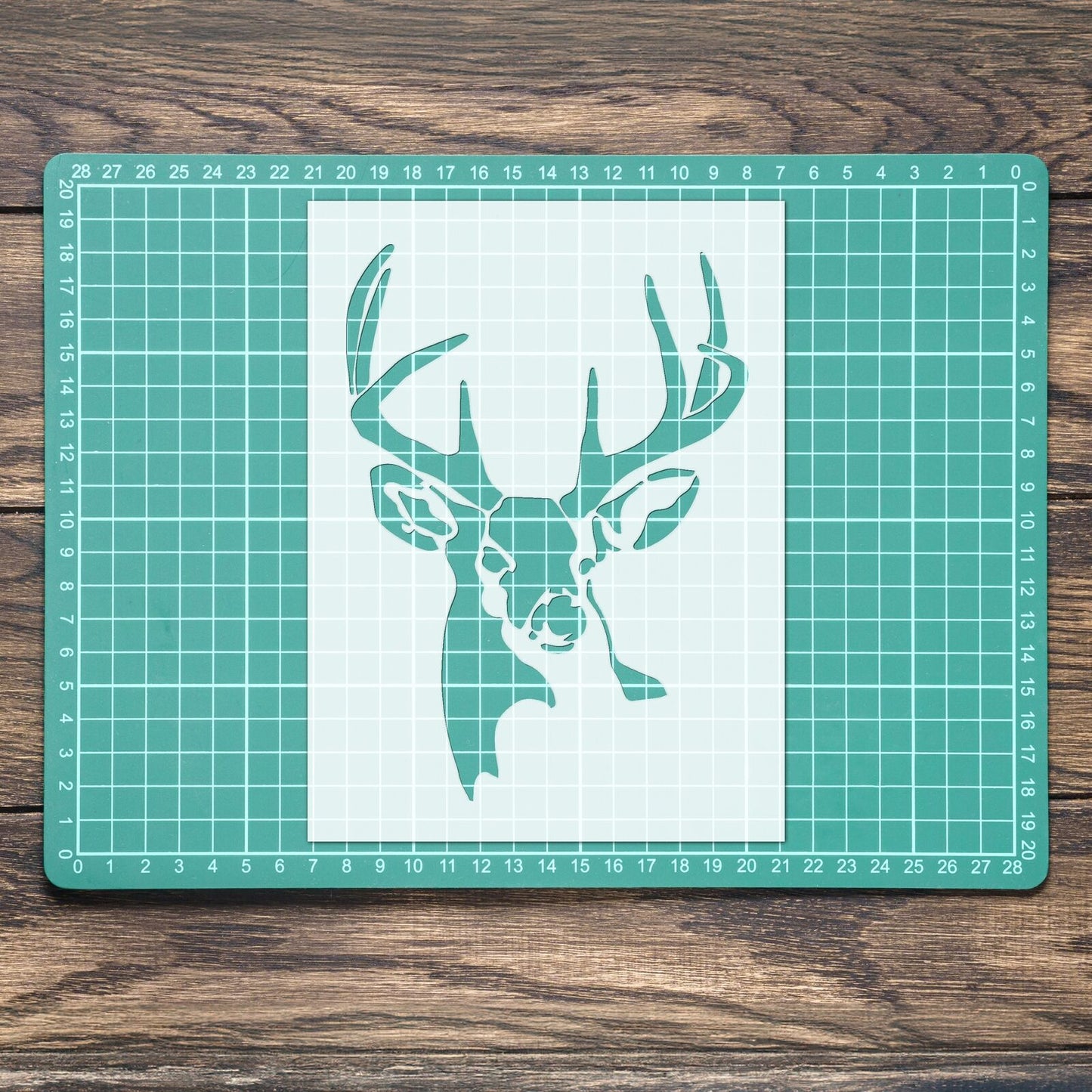 STENCIL STAG FACE REINDEER ANIMAL DEER MYLAR PAINTING WALL ART CRAFTS  AIRBRUSH