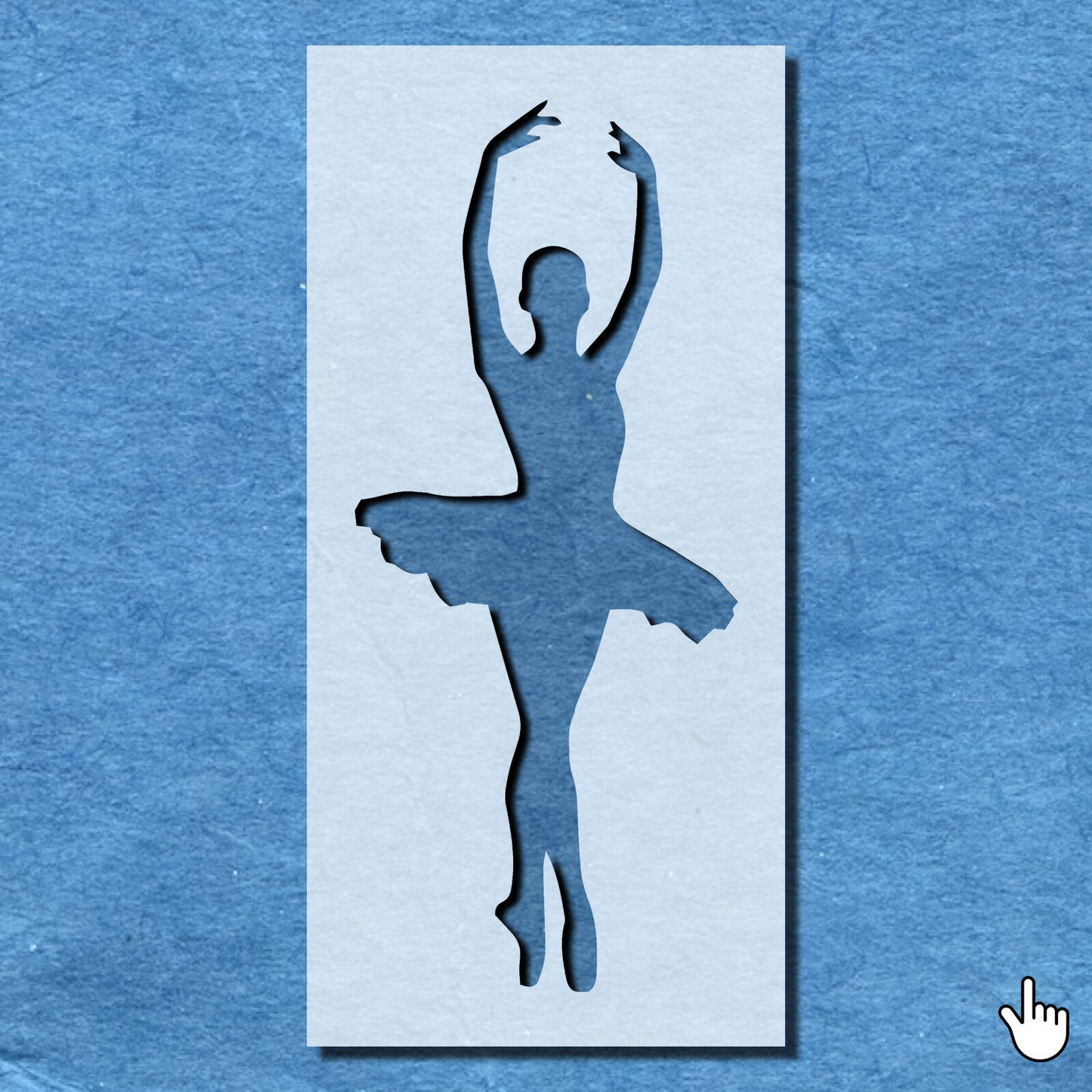 STENCIL BALLERINA BALLET PIROUETTE DANCING DANCER MYLAR ART CRAFT  AIRBRUSH